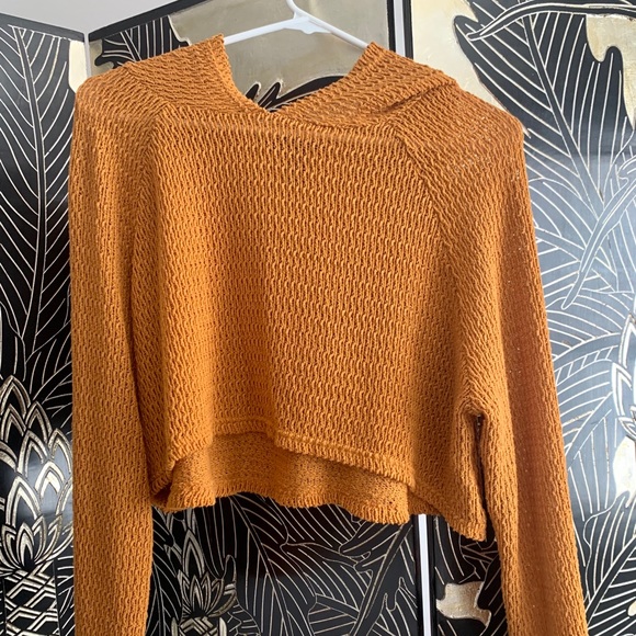 Gold Crop Cotton Mesh Coverup - Picture 1 of 4